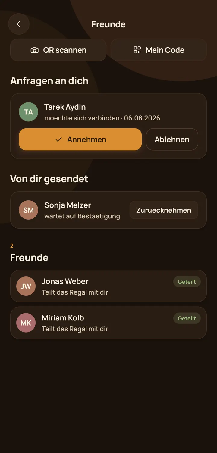 Buchregal: Freunde