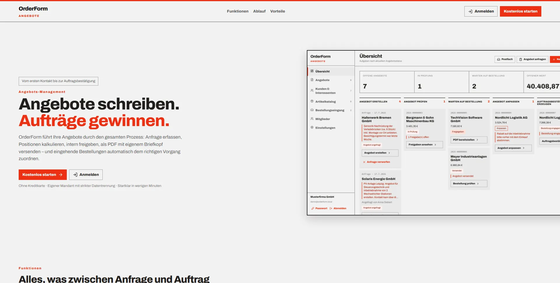OrderForm: Was OrderForm verspricht