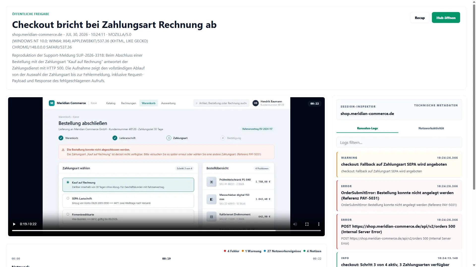 Recap: Öffentlicher Viewer